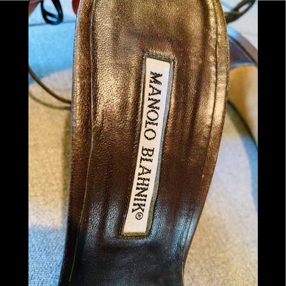 🌹BEAUTIFUL MANOLO BLAHNIK ANKLE STRAP SANDALS - Picture 5 of 7